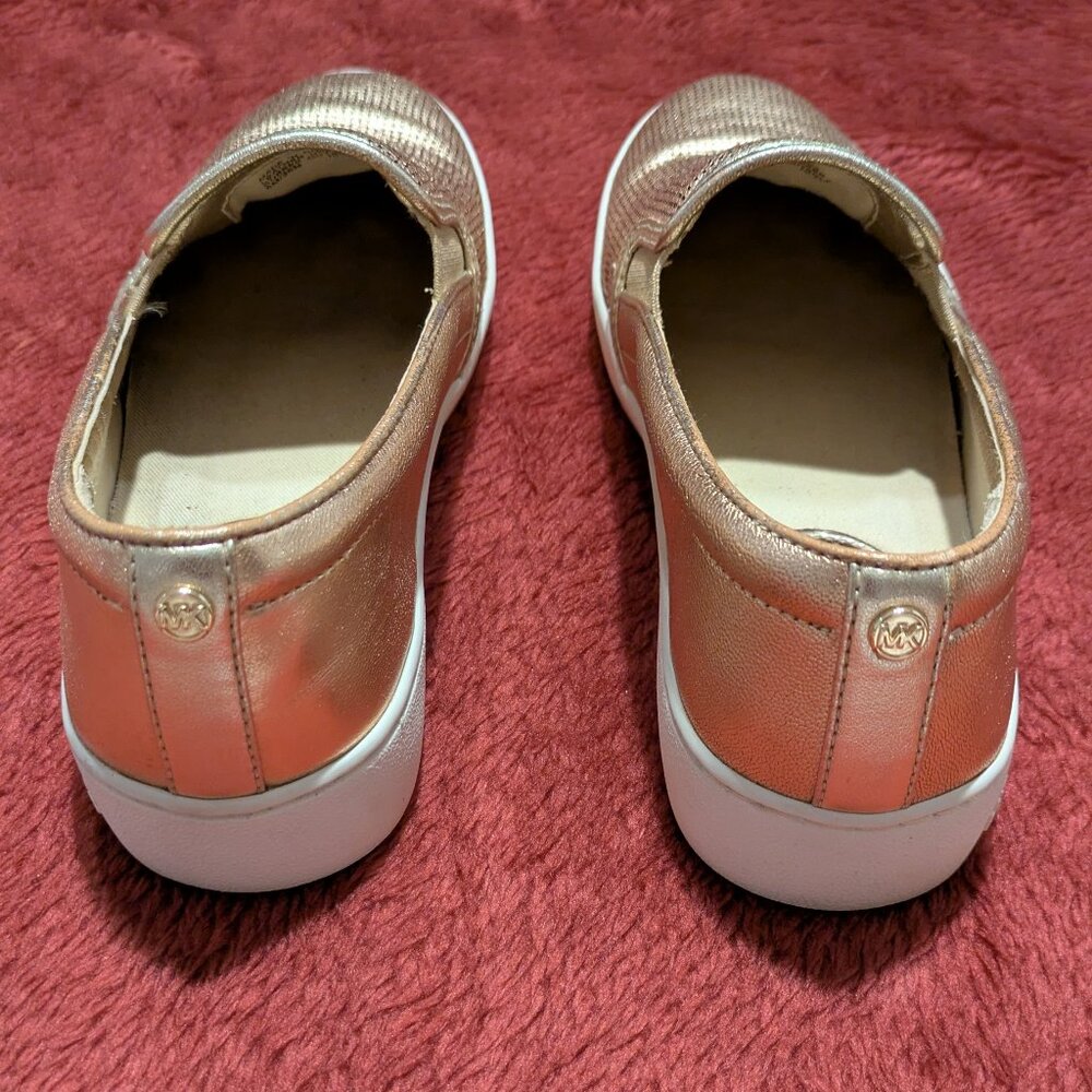 Michael Kors metallic leather blended gold slip on loafer/sneaker size 6M - Picture 2 of 7